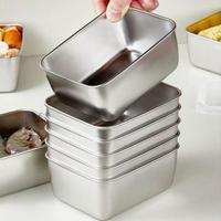 Stainless Steel Food Storage Box, 3/5/12pcs Durable Lunch Box with Lid, Picnic Set, Multifunctional Preserving Box for Home K...