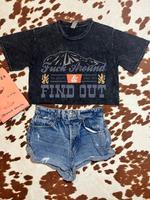 FAFO Vintage wash crop top