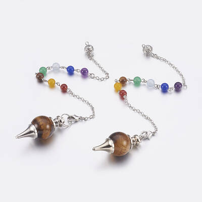 Natural Tiger Eye Sphere Dowsing Pendulums