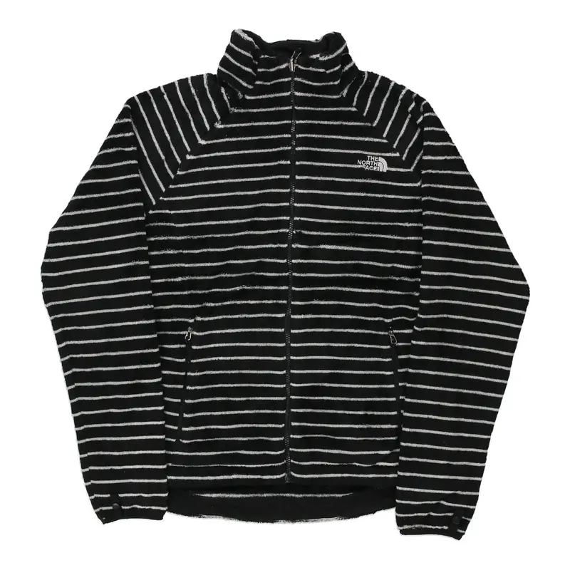 The North Face Striped Fleece - Large Black Polyester