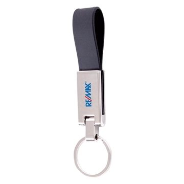 150 Promotional The Tresana Key Chain - Silver Metal & Leather