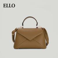 Women's Envelope Flap Crossbody Bag – Pebbled Vegan Leather Top Handle Satchel with Rose Gold Hardware & Adjustable Strap |...