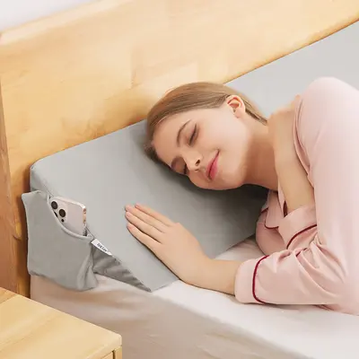 TokSay Wedge Pillow For Headboard Bed Gap Filler Between Mattress And Headboard Adjustable High-Density Memory Foam Contoured...