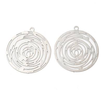 Long-Lasting Plated Brass Filigree Pendants