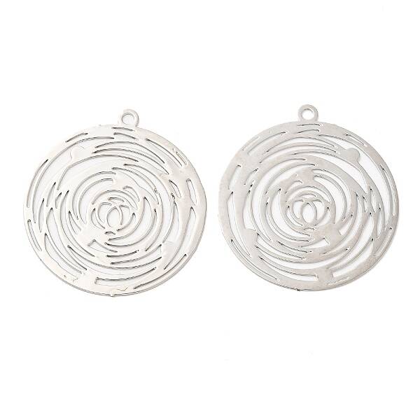 Long-Lasting Plated Brass Filigree Pendants