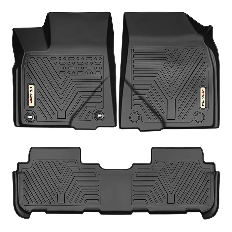 YITAMOTOR® Floor Mats For 2014-2019 Toyota Highlander, 1st & 2nd Row All Weather Protection Floor Liners
