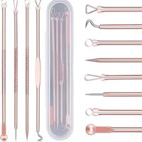 Blackhead Extraction  Kit with Storage Case, 4 Counts Blackhead Extractor Tool, Professional Comedo Pimple Blemish Remover Sk...