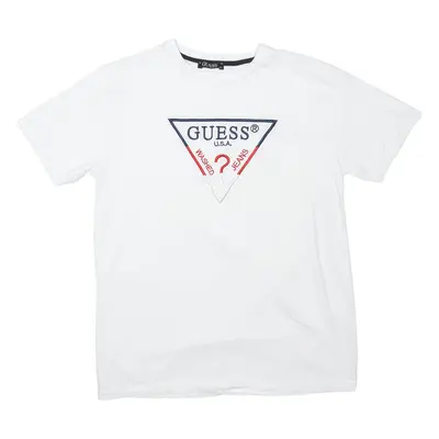 GUESS Mens T-Shirt White XL