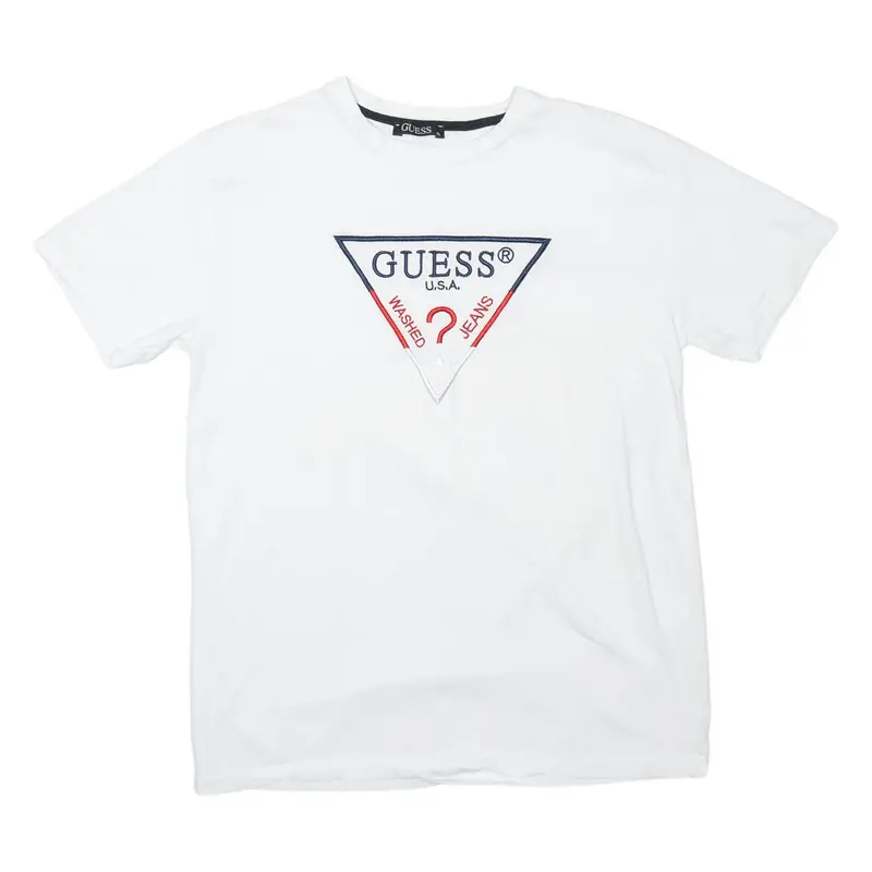 GUESS Mens T-Shirt White XL