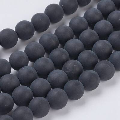 Natural Black Agate Beads Strands