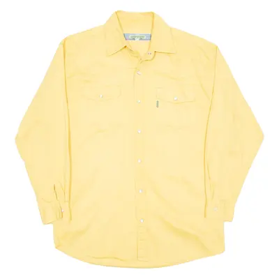 UNDERGROUND Mens Heavy Shirt Yellow Long Sleeve M