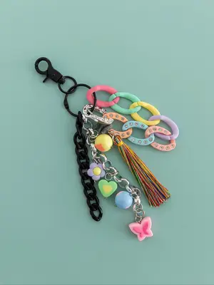 Cute Flower & Heart & Tassel & Chain Design Keychain, Fashionable Phone Lanyard, Anti-lost Phone Strap for Women & Girls, Mob...