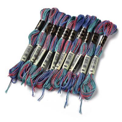 10 Skeins 6-Ply Polyester Embroidery Floss