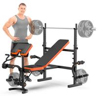 Bearbro 660lb 6-in-1 Adjustable Weight Bench with Multi-Purpose Workout Bench Set With Barbel Rack and Leg Developer for Home...