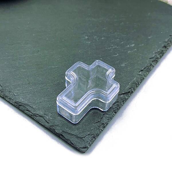 Cross Shaped Portable PVC Small Jewelry Storage Boxes with Lid