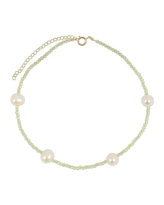 Grady Anklet - Multiple Colors | Metal Color: Gold | Gemstone: Peridot