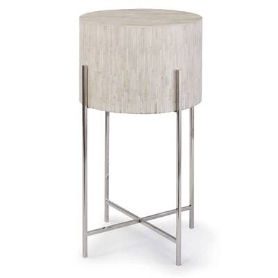 Bone Drum Table (Polished Nickel)