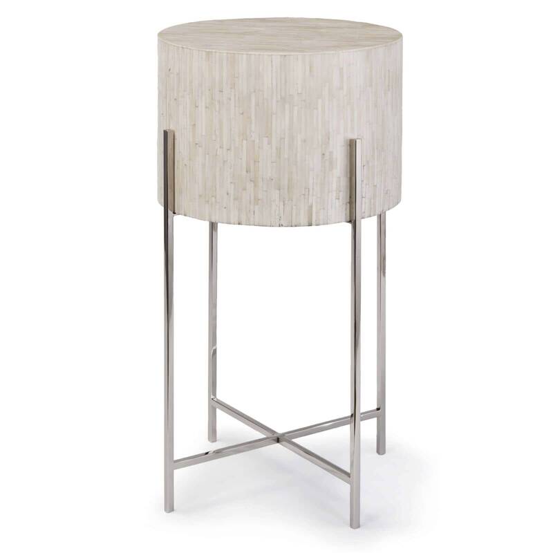 Bone Drum Table (Polished Nickel)