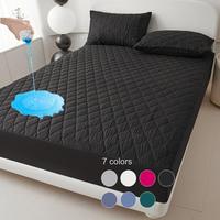 Waterproof Mattress Pad Set, 3 Counts/set Including 1 Count Mattress Topper & 2 Counts Pillowcase, Soft Comfortable Breathabl...