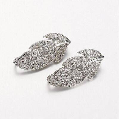 Brass Micro Pave Cubic Zirconia Enhancer Shortener Bails