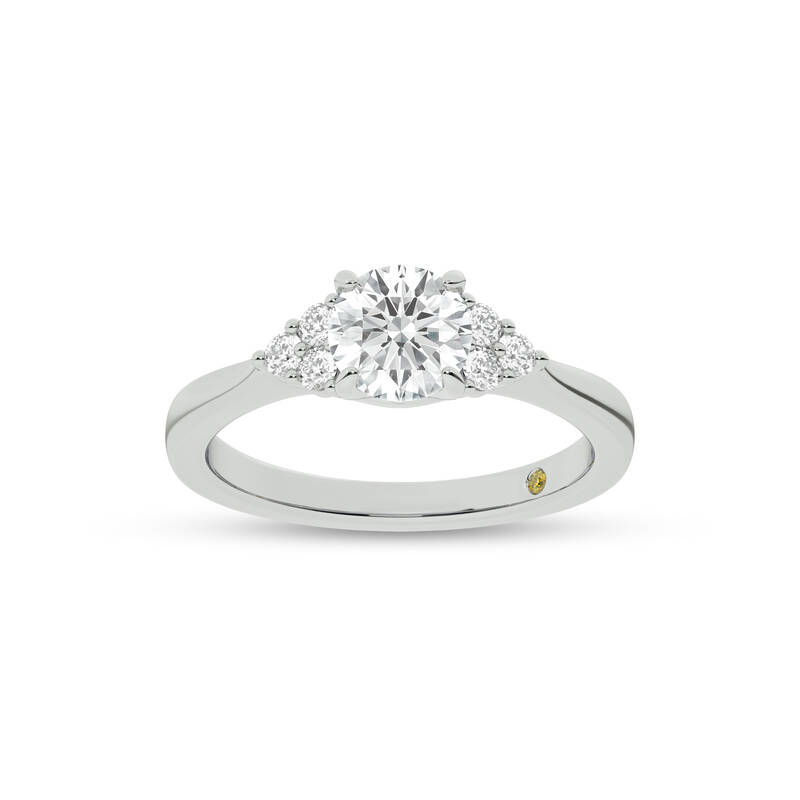 Eldra Illusion Trilliant Round Lab Grown Diamond Engagement Ring | 10K White Gold 3 1/3 CT. TW.