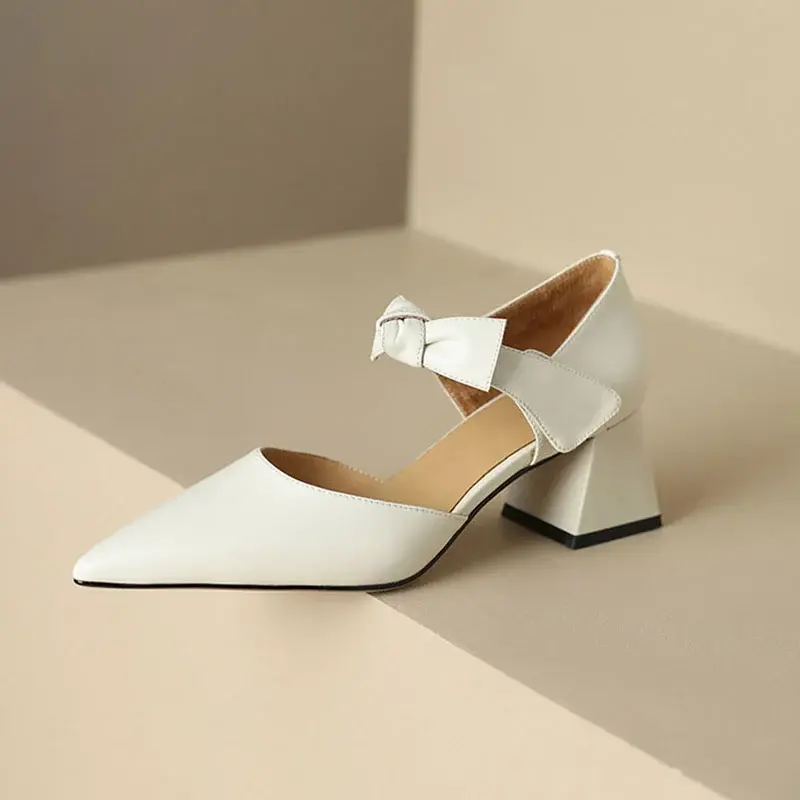 CHIKO Jacqulin Pointy Toe Block Heels Mary Jane Shoes