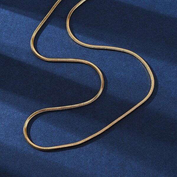 304 Stainless Steel Square Snake Chain Necklaces