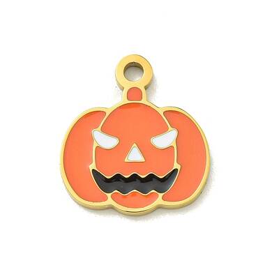 Halloween Theme Ion Plating(IP) 304 Stainless Steel Enamel Charms