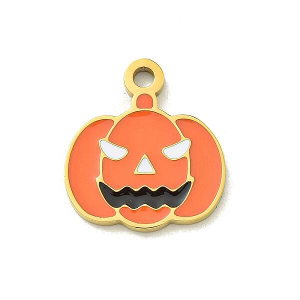 Halloween Theme Ion Plating(IP) 304 Stainless Steel Enamel Charms