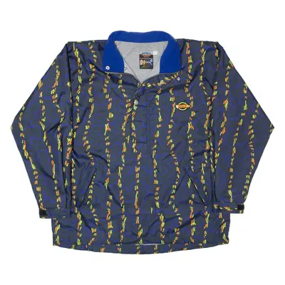 ODLO Pullover Jacket Blue 90s Crazy Pattern Mens L