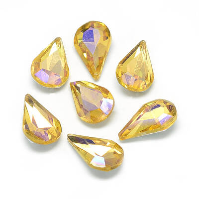 Pointed Back Glass Rhinestone Cabochons