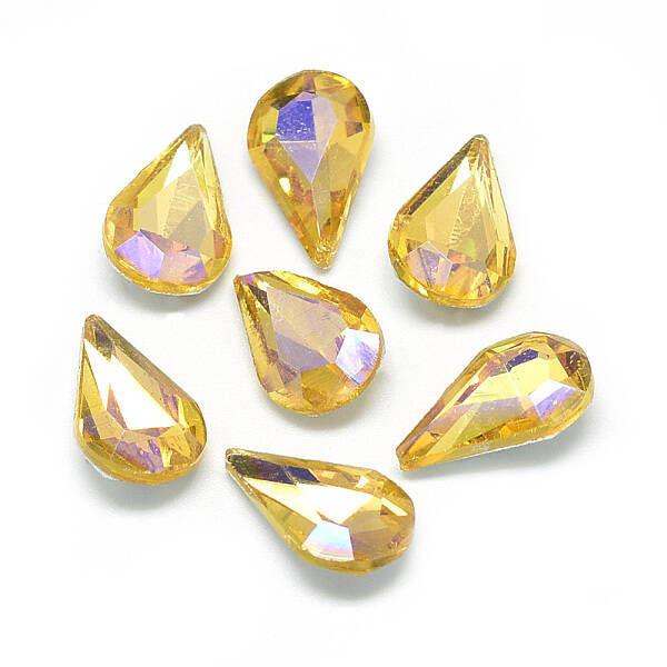 Pointed Back Glass Rhinestone Cabochons