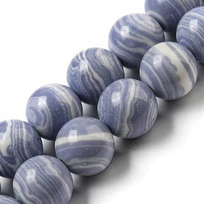 Synthetic Blue Lace Agate Beads Strands