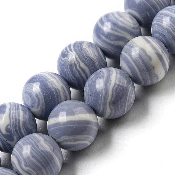 Synthetic Blue Lace Agate Beads Strands