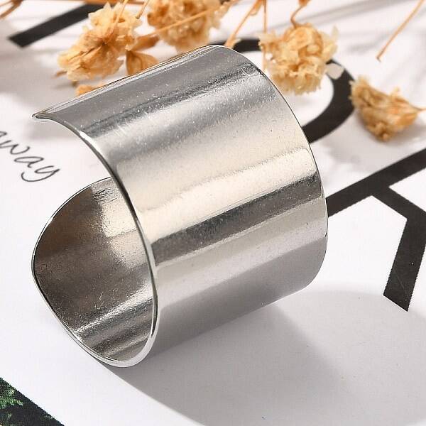 316 Surgical Stainless Steel Open Cuff Rings