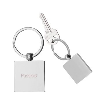 150 Customized Square Metal Key Chain - Zinc Alloy