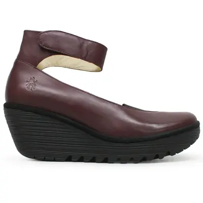Fly London YOUS529FLY Dublin Leather Women's Comfort Shoes - Wine - Size:US 6-6.5 Women