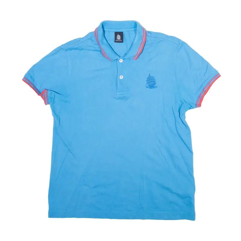 MARINA YACHTING Polo Shirt Blue Short Sleeve Mens S
