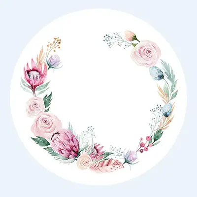 Aperturee Floral Simple White Round Boho Wedding Backdrop Kit | Happy Marriage Banner Photo | Wedding Stage Backdrop | Custom...