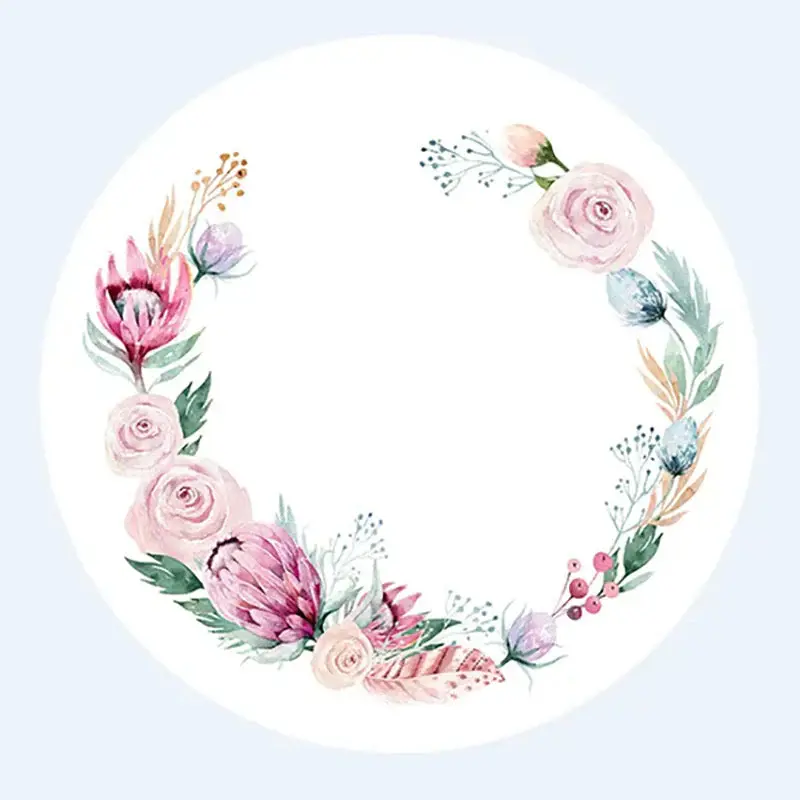 Aperturee Floral Simple White Round Boho Wedding Backdrop Kit | Happy Marriage Banner Photo | Wedding Stage Backdrop | Custom...