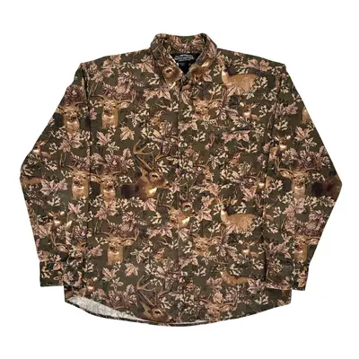 Winchester Patterned Shirt - Medium Brown Cotton
