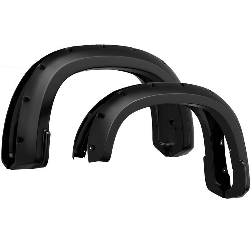 YITAMOTOR® Smooth Fender Flares Compatible with 2019-2023 Chevrolet Silverado 1500 Pocket Bolt-Riveted Style, 4 Pcs Paintabl...