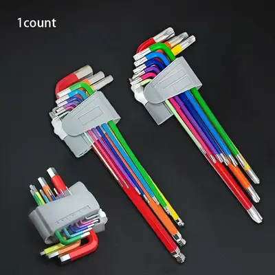 Colorful Long Allen Wrenches Set, Multifunctional Hex Key Allen Wrench Set, Durable Anti-corrosion Wrench Set for Home Decor,...
