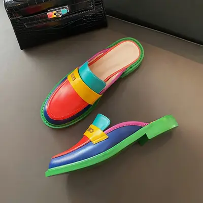 Chiko Iola Round Toe Block Heels Clogs/Mules