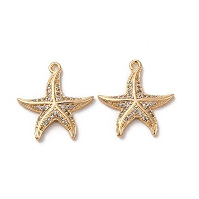 Brass Micro Pave Cubic Zirconia Pendants