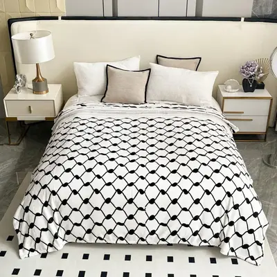 Palestine kuffiyah blanket Super Soft Blanket - Queen Size for Cozy Nights by ALKAM HOME FASHION INC