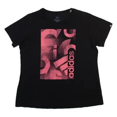 ADIDAS Girls T-Shirt Black XL