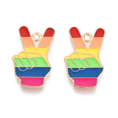 Rainbow Color Pride Alloy Enamel Pendants