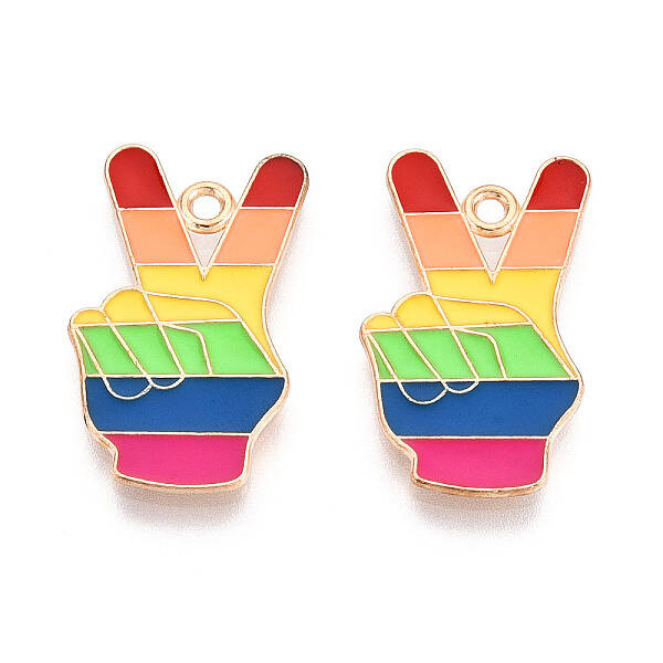 Rainbow Color Pride Alloy Enamel Pendants