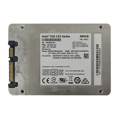 SSDSC2BW480H6R5 Intel 535 480GB Multi-Level Cell SATA 6Gb/s 2.5-Inch Solid State Drive